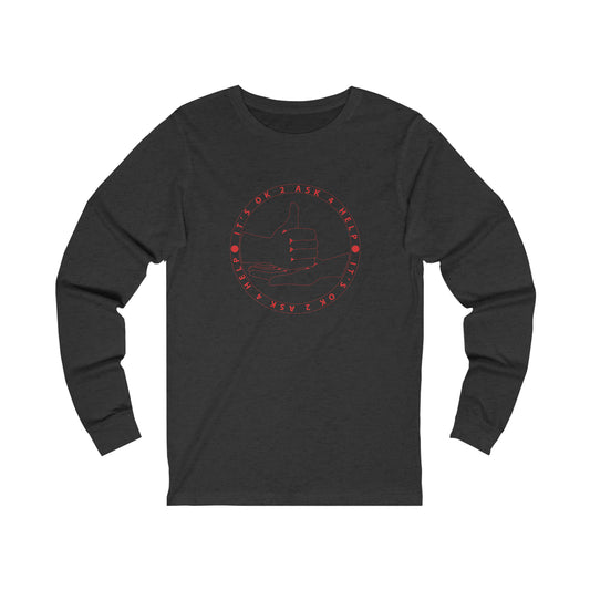Unisex Jersey Long Sleeve Tee- Red Device