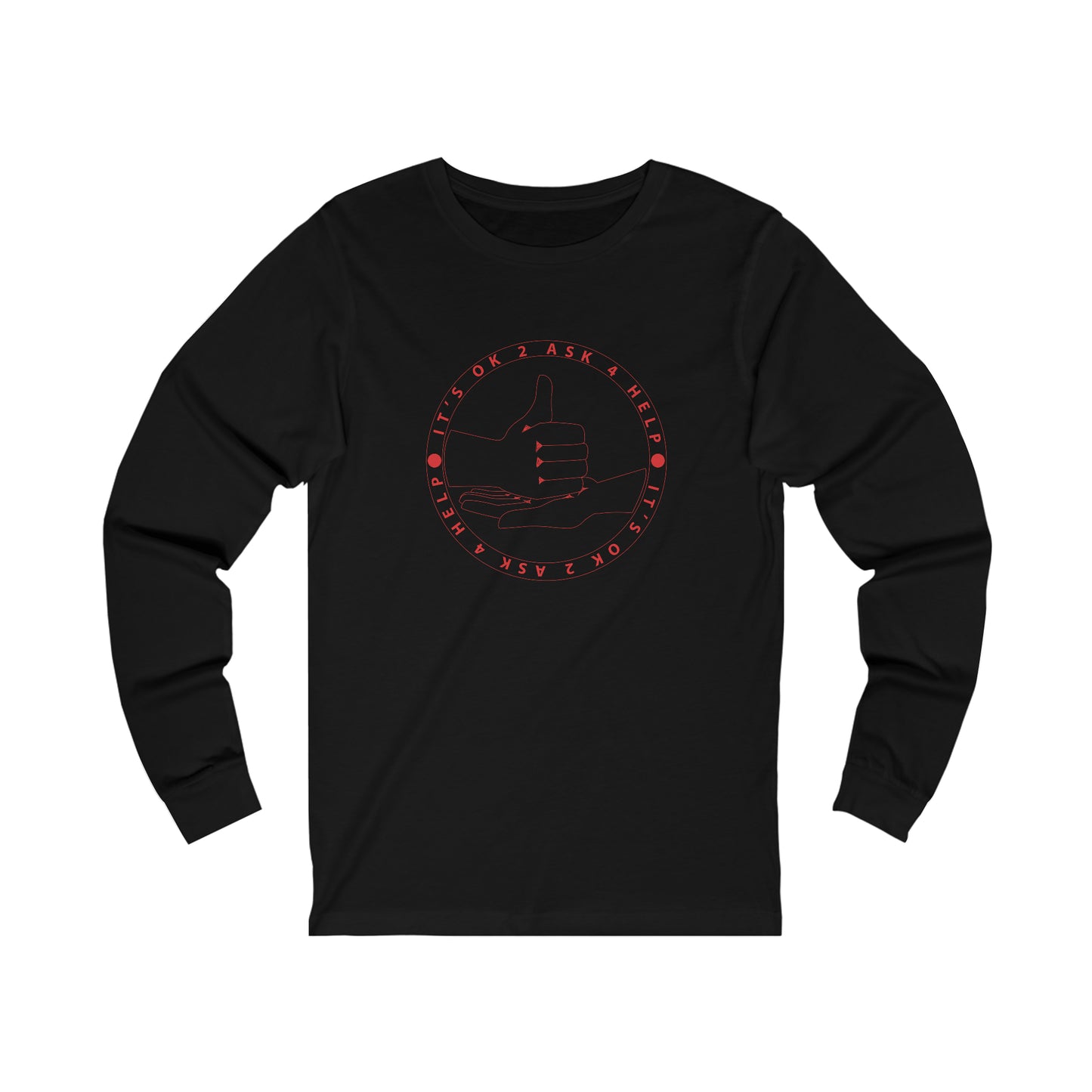 Unisex Jersey Long Sleeve Tee- Red Device