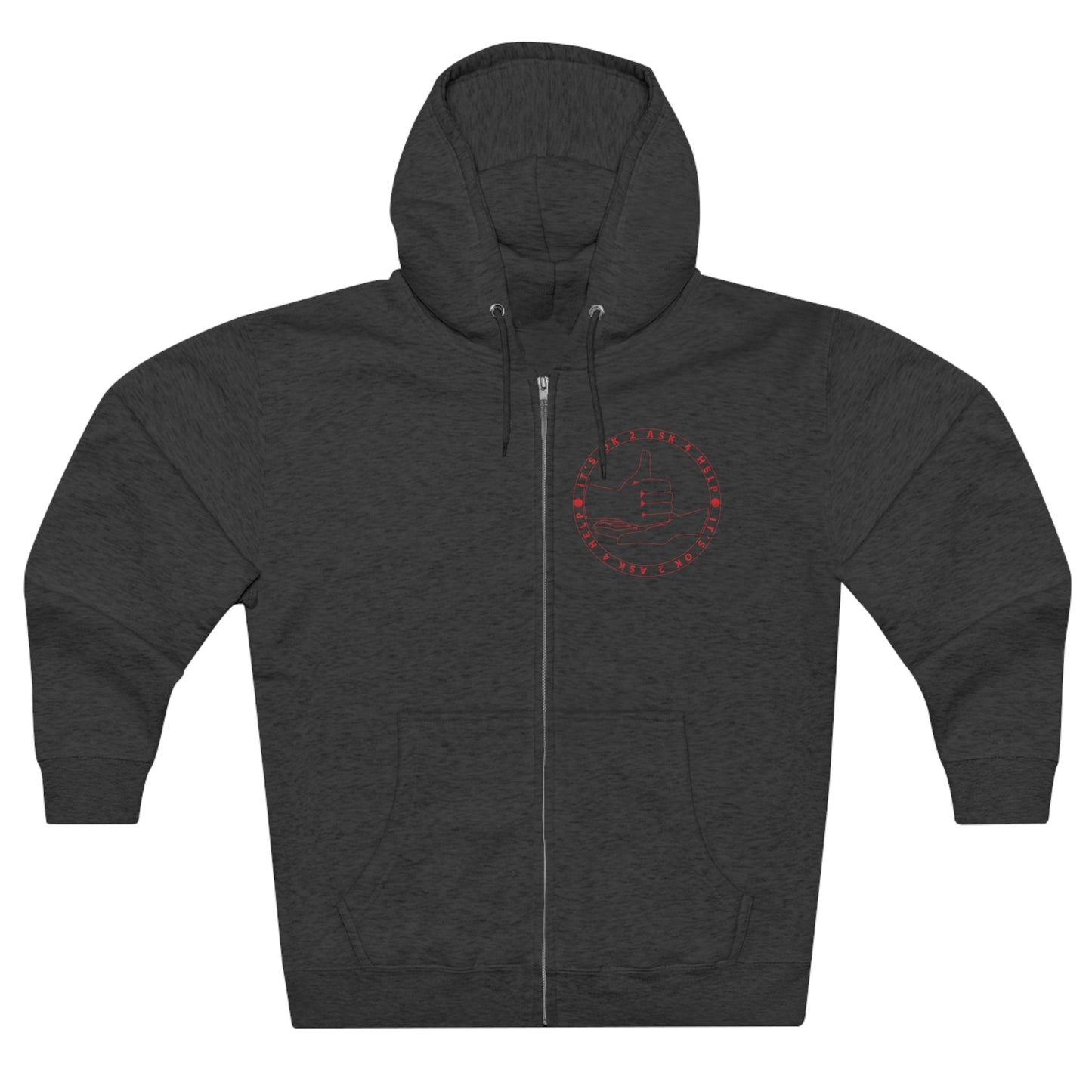 Unisex Premium Full Zip Hoodie- Red Device