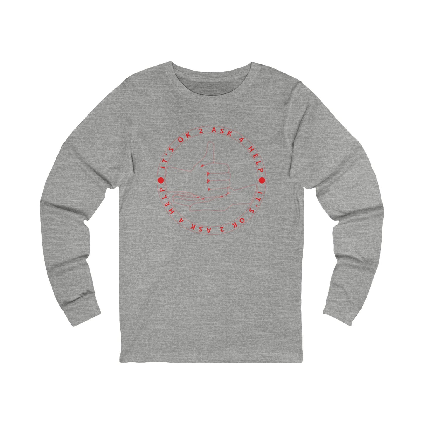 Unisex Jersey Long Sleeve Tee- Red Device