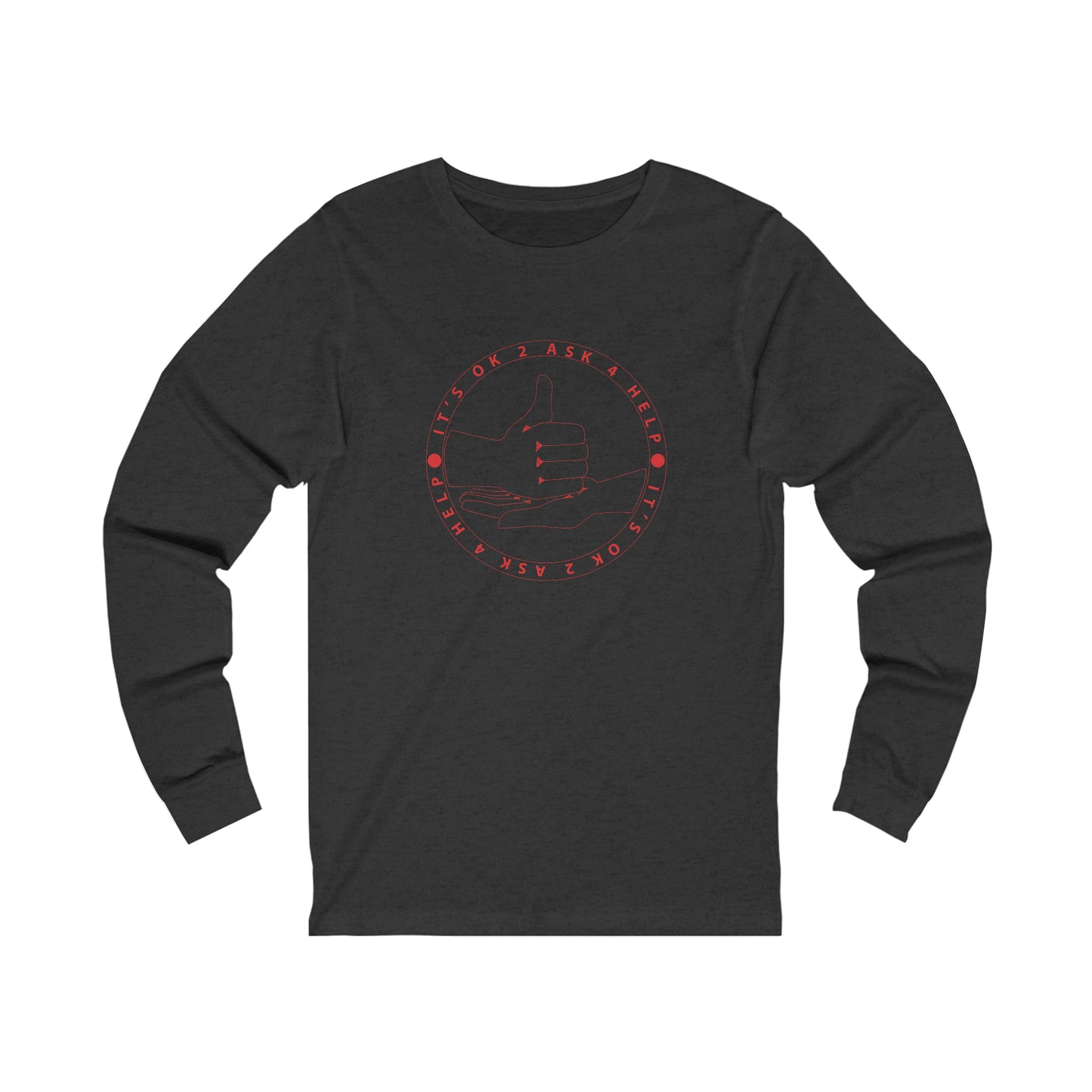 Unisex Jersey Long Sleeve Tee- Red Device