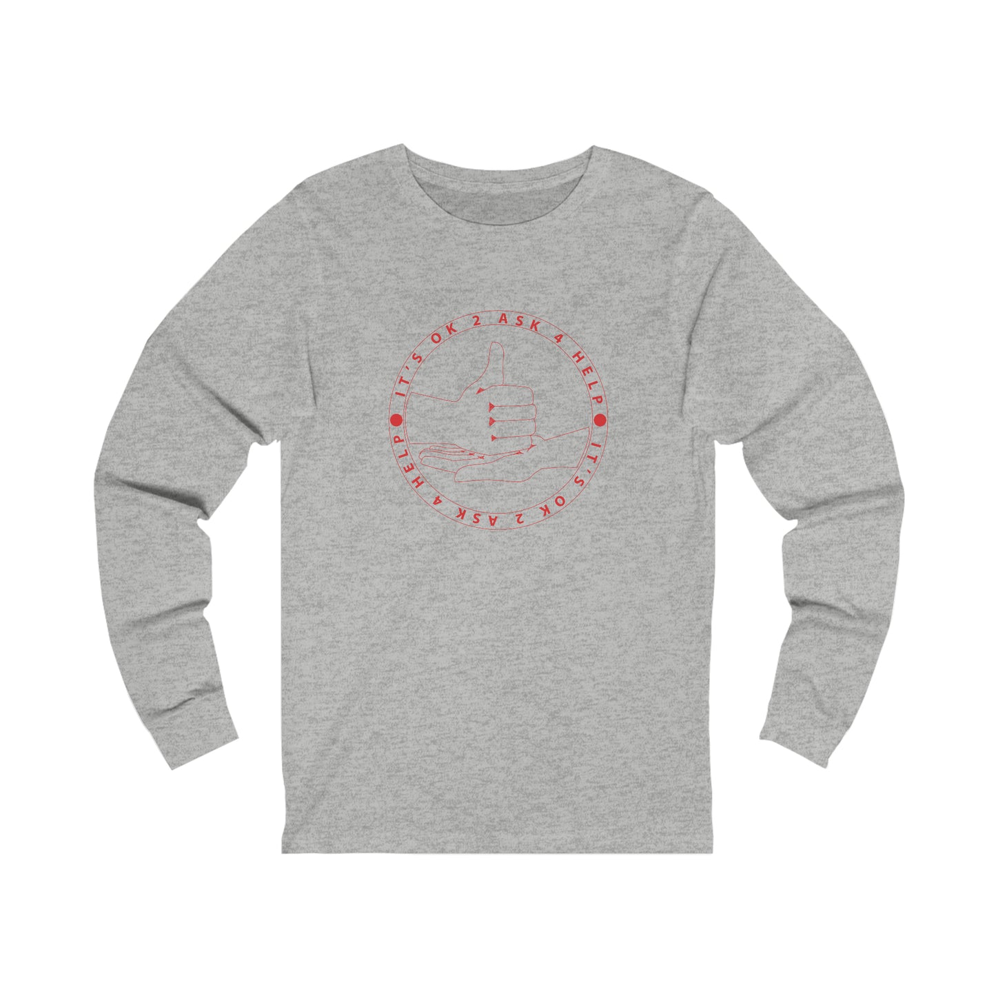 Unisex Jersey Long Sleeve Tee- Red Device