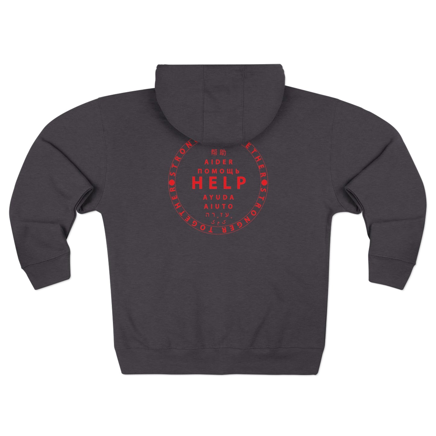 Unisex Premium Full Zip Hoodie- Red Device