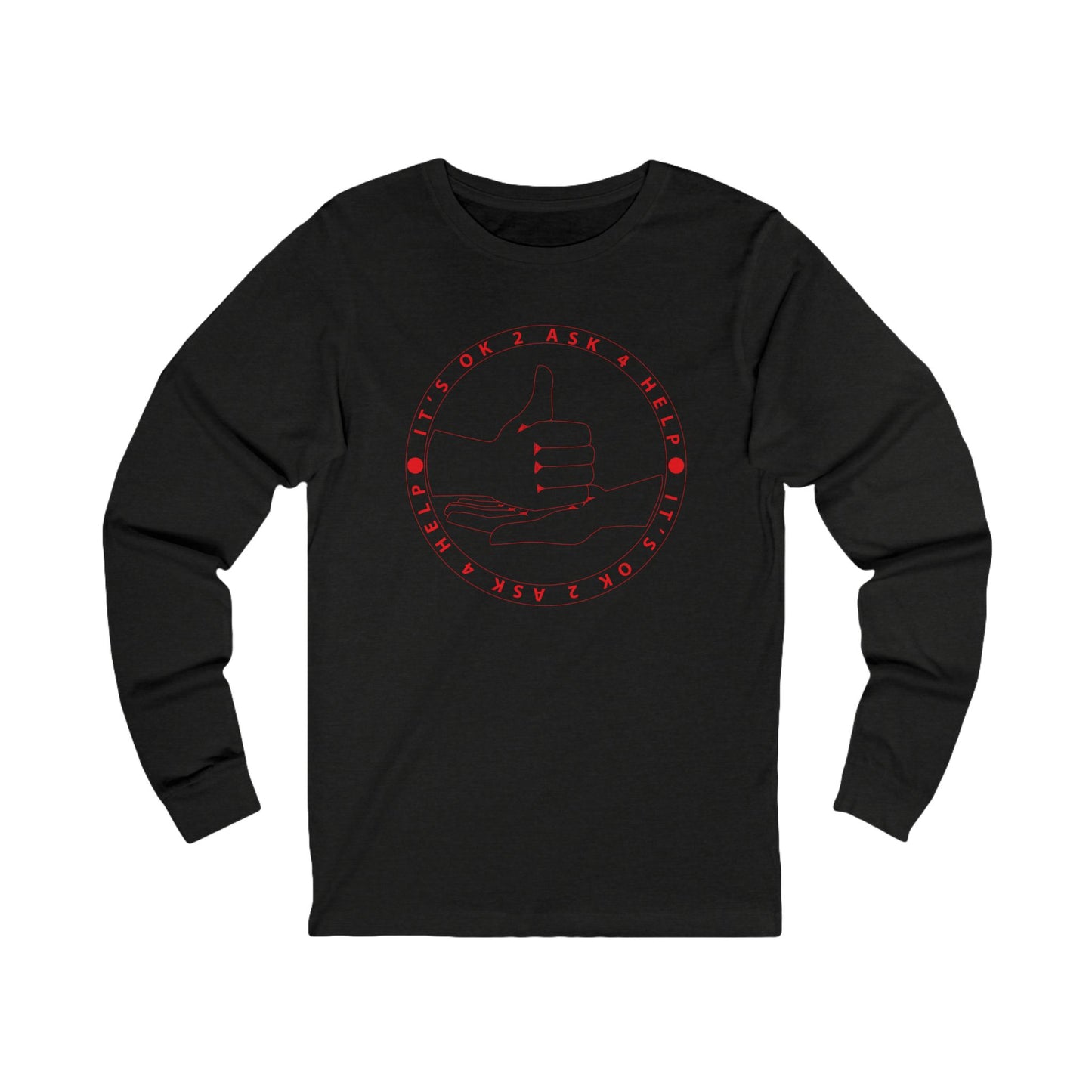 Unisex Jersey Long Sleeve Tee- Red Device