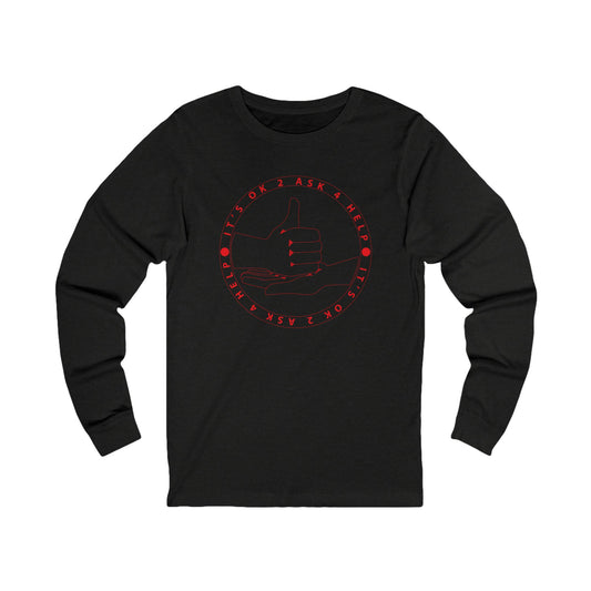 Unisex Jersey Long Sleeve Tee- Red Device