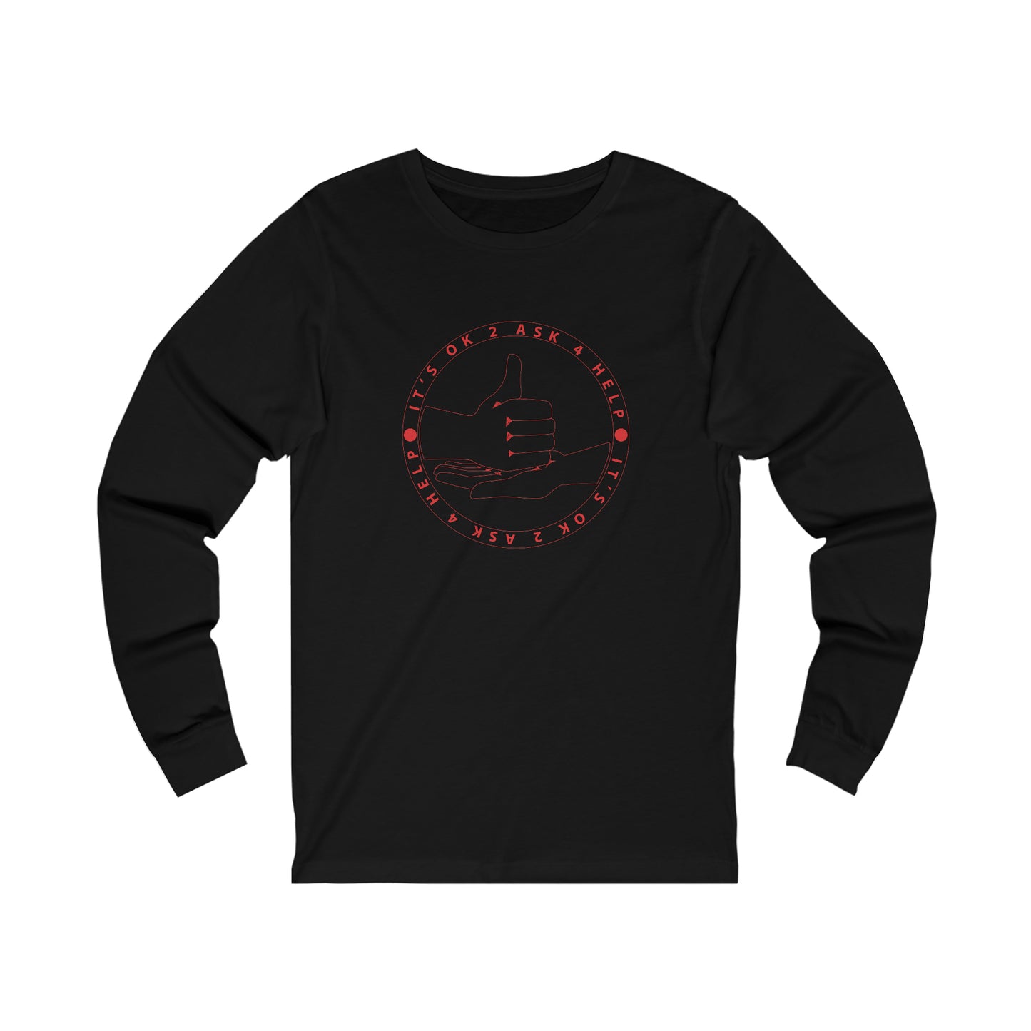 Unisex Jersey Long Sleeve Tee- Red Device