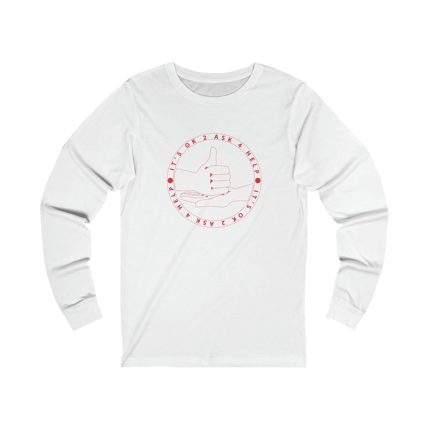 Unisex Jersey Long Sleeve Tee- Red Device