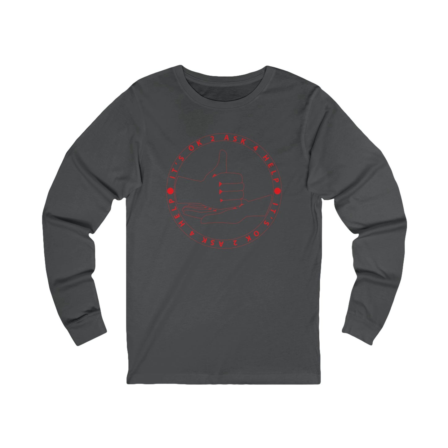 Unisex Jersey Long Sleeve Tee- Red Device