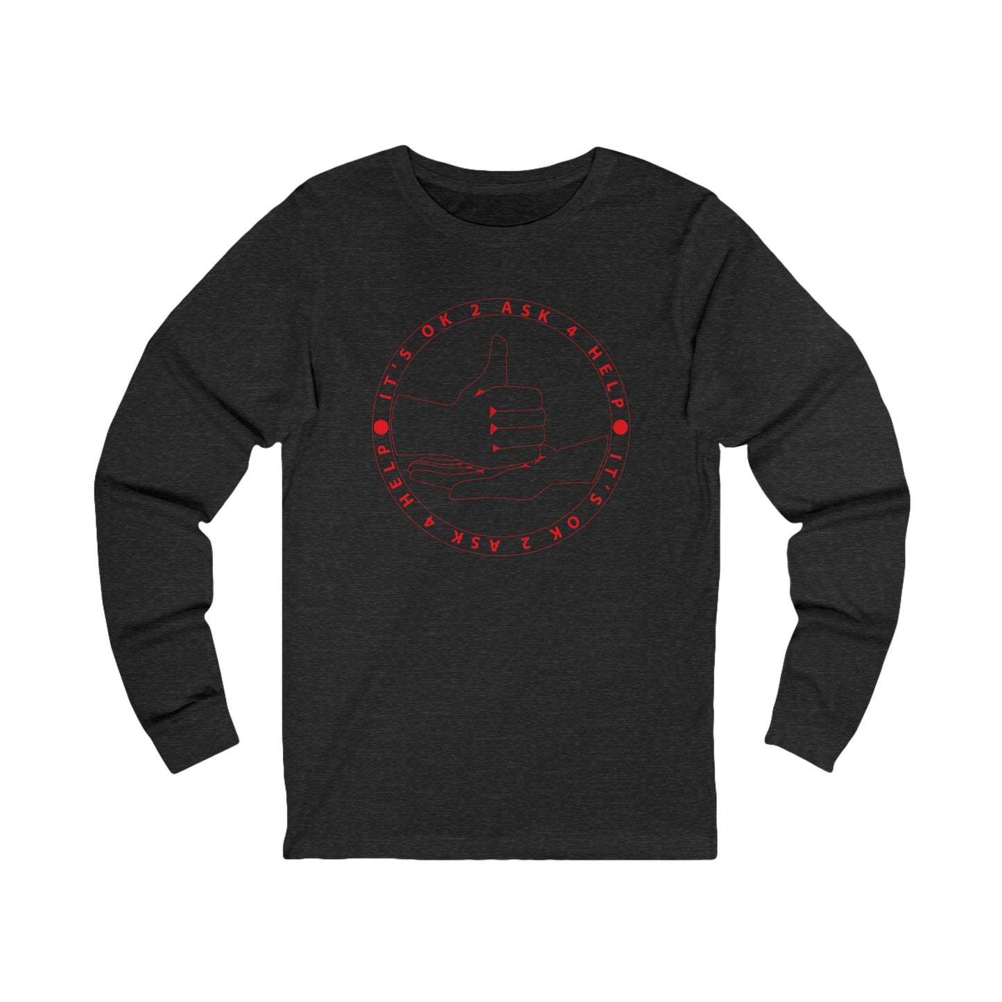 Unisex Jersey Long Sleeve Tee- Red Device