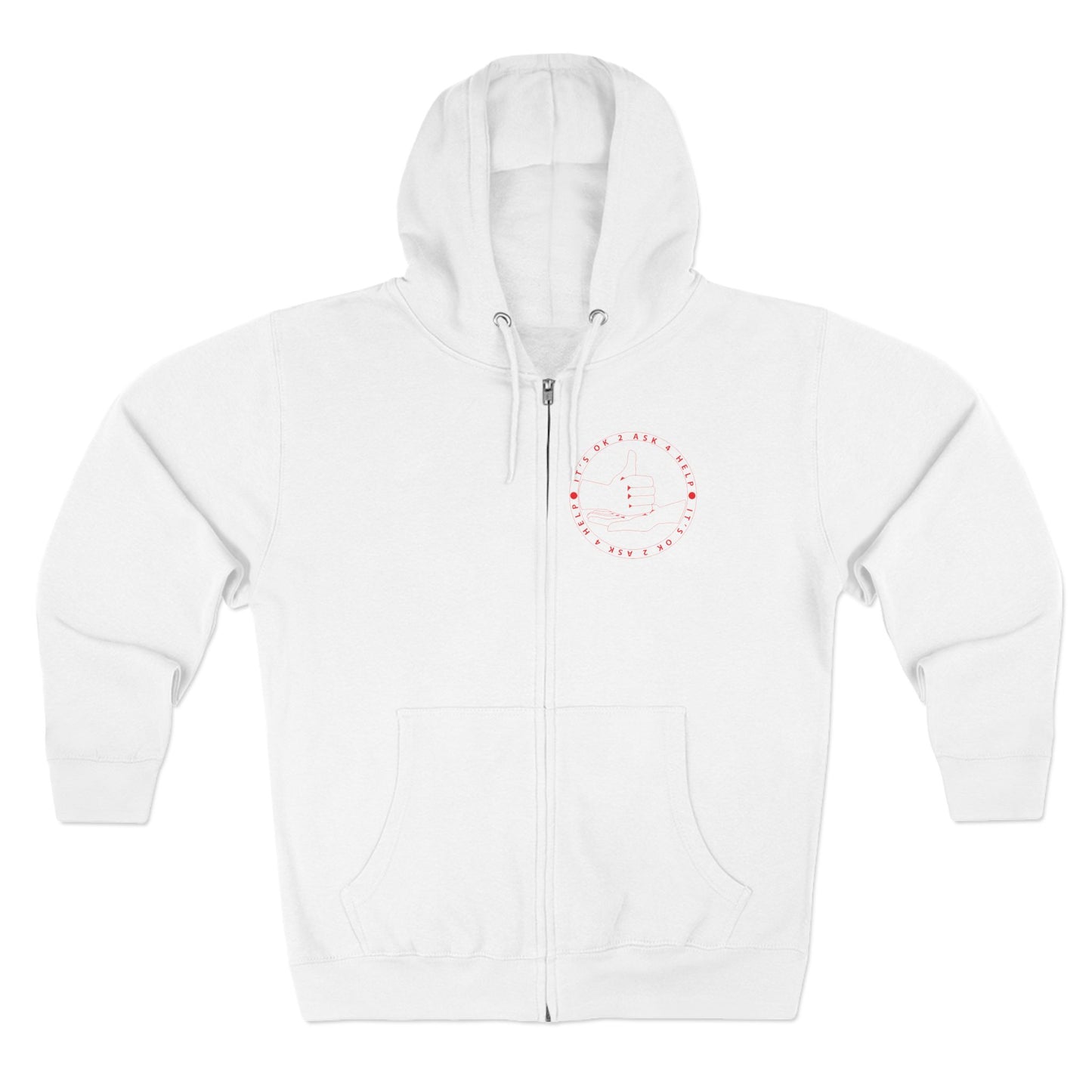 Unisex Premium Full Zip Hoodie- Red Device