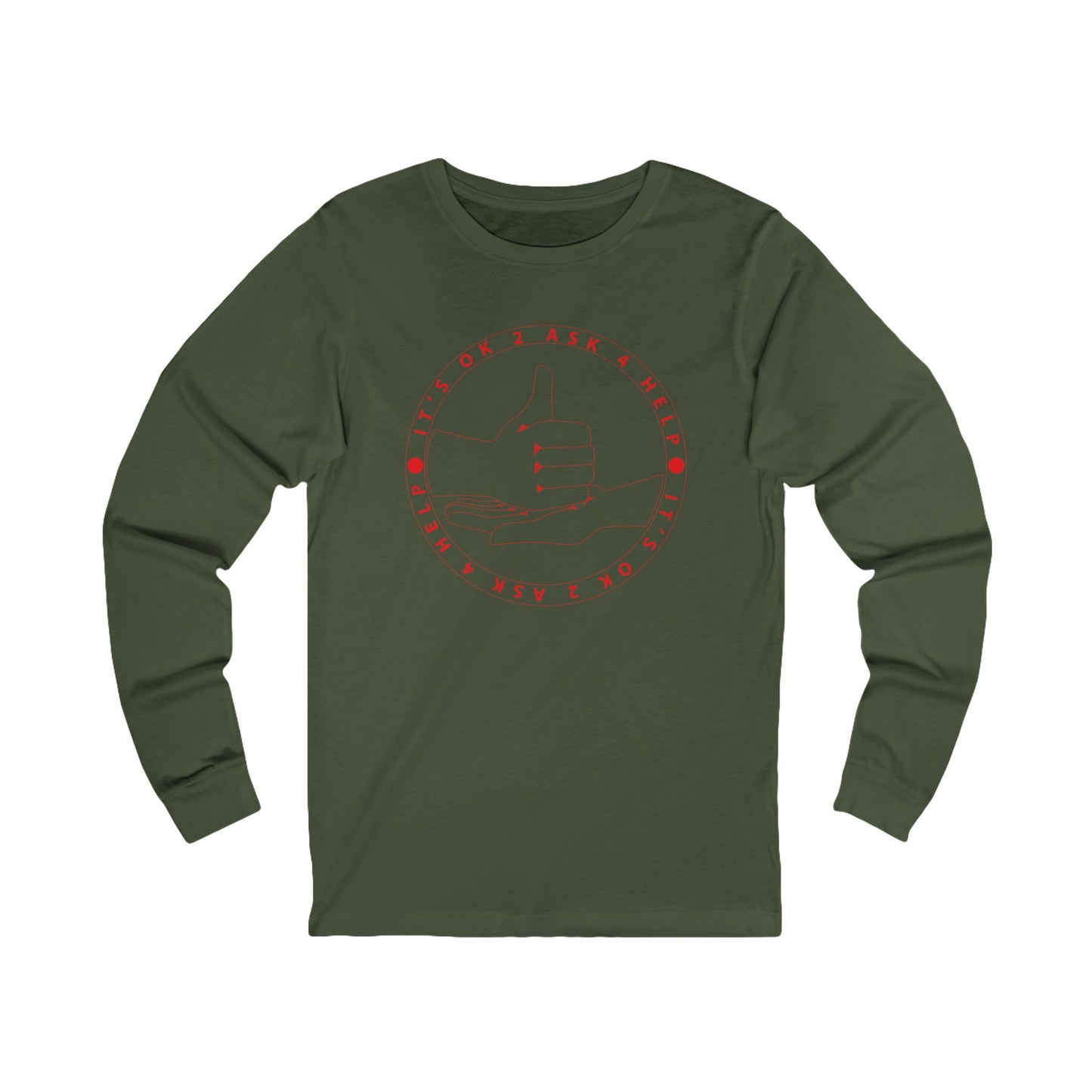 Unisex Jersey Long Sleeve Tee- Red Device