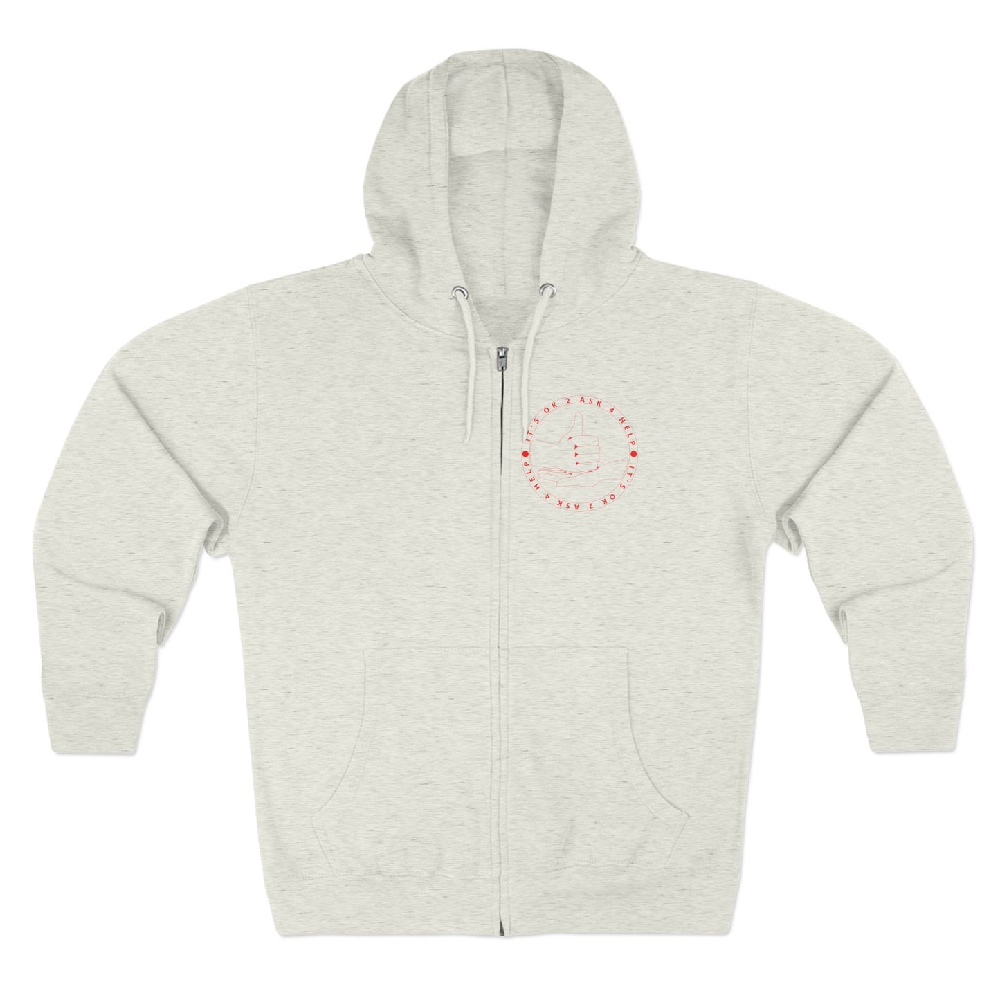 Unisex Premium Full Zip Hoodie- Red Device