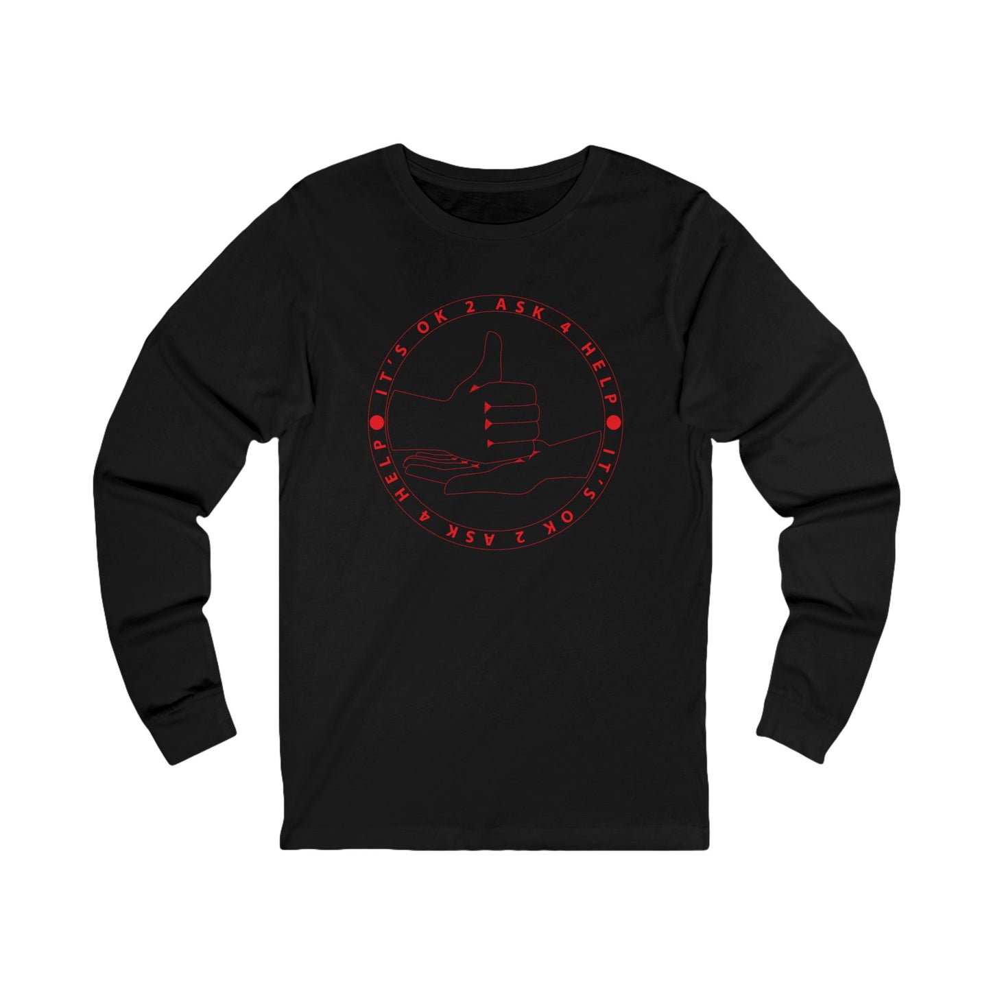 Unisex Jersey Long Sleeve Tee- Red Device