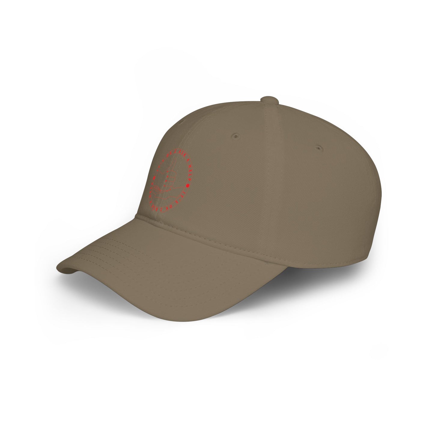 Low Profile Baseball Cap – Red Thumbs Up Badge Embroidered Hat