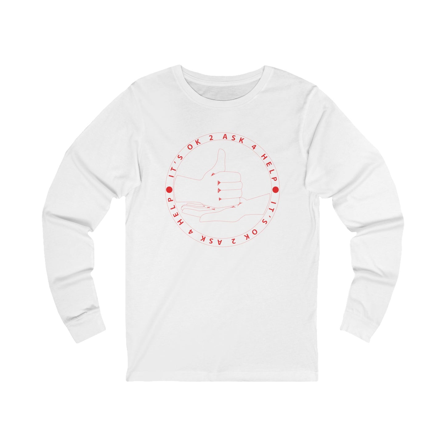 Unisex Jersey Long Sleeve Tee- Red Device