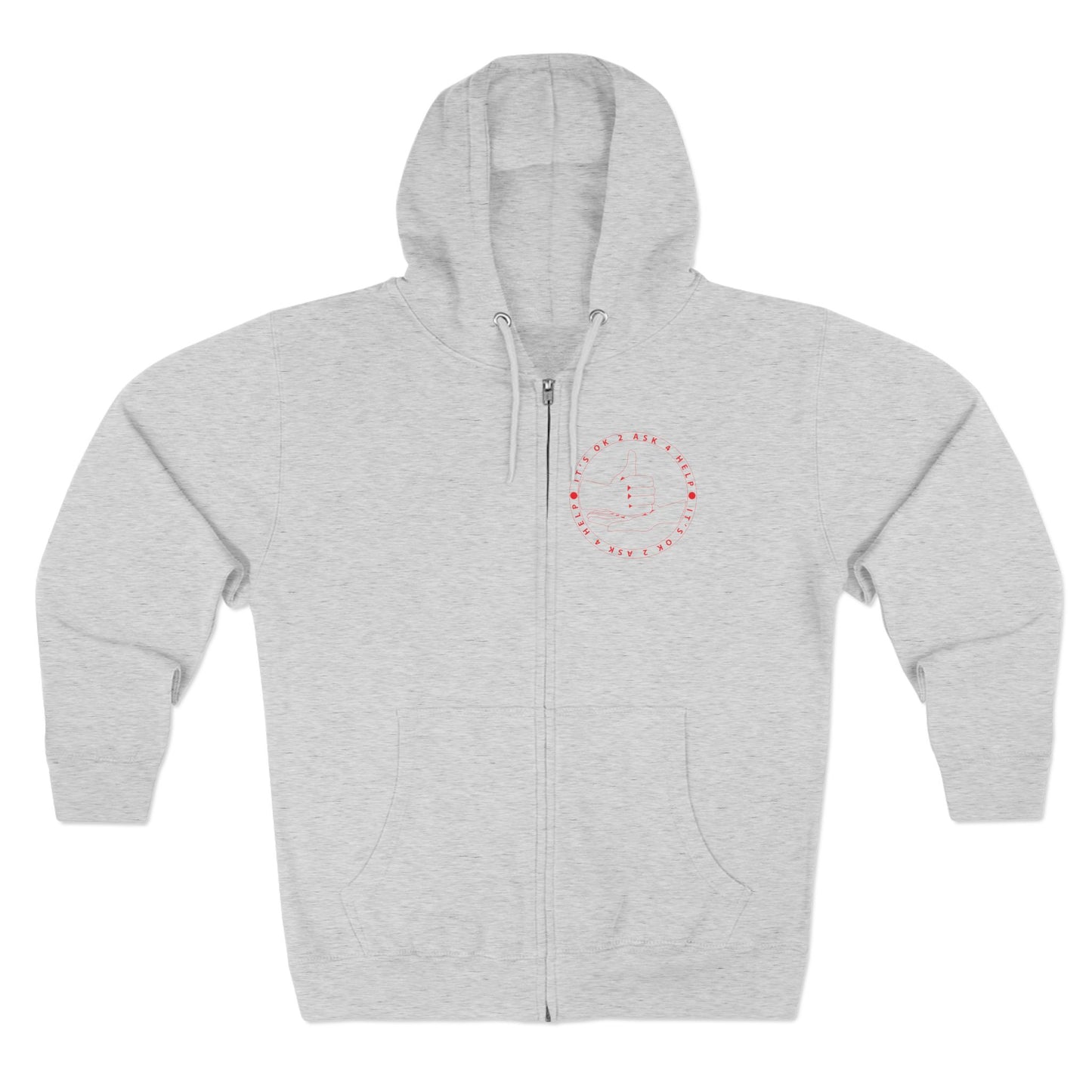 Unisex Premium Full Zip Hoodie- Red Device